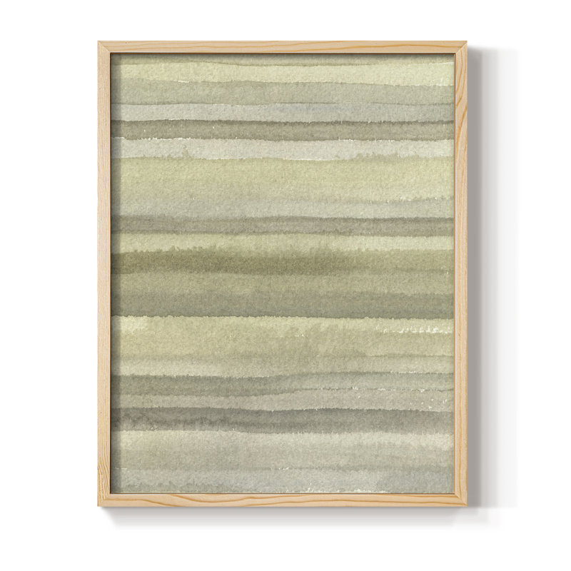 «Lines in Neutral I», reproduction encadrée - bois massif, H 11 po x l 9 po