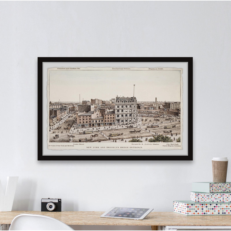 Main Road - Cadre photo, reproduction d'art sur papier, H 24 po x l 36 po x 1,5 po