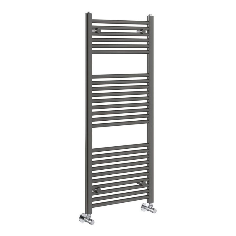Straight Towel Rail Heated Towel Rails, 120cm H x 60cm W x 3cm D, Grey