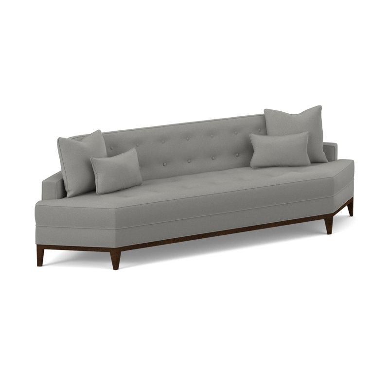 Perspective Sofa, American Walnut, Fizz Ivory 100% Polyester
