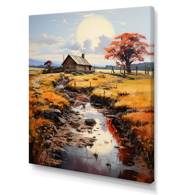 «Countryside Farm Fusion Unveilé I» sur toile, Toile tendue, 32" H x 24" W