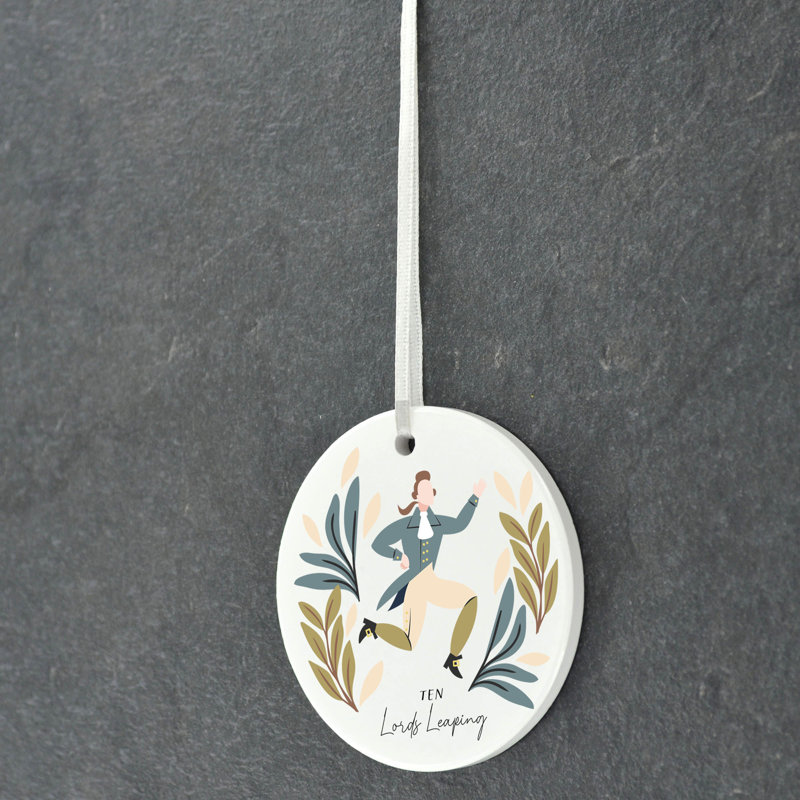 12 Days 10 Lords Leaping Circle Shaped Ornament