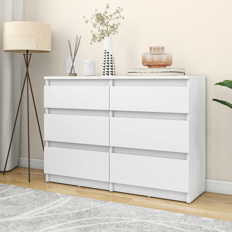 6-Drawer Chest of Drawers, White