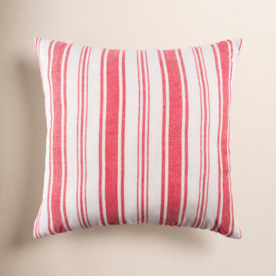 Savannah Stripe Woven Square Throw Pillow