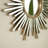 33'' Gemme Mirror, Luxury Style PU Sunburst-Shaped Art Decorative Mirror, Suitable For Bathroom, Bedroom, Living Room, Corridor, Entryway, Etc.