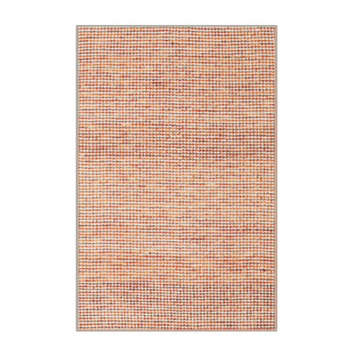 Tapis contemporain brun / rouge