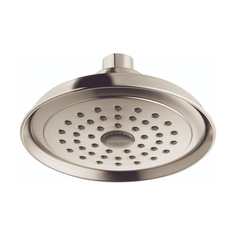 Joleena 1.75 GPM Full Fixed Shower Head, Brushed Nickel