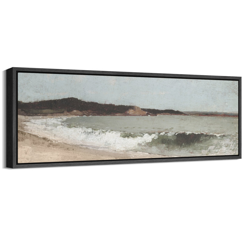 Coastal Beach Coastal Serenity Beachscape Ocean, H 20 po x l 60 po, Noir, noir, noir, noir