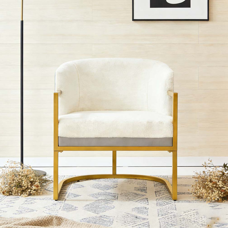 Chaise de lecture rembourrée Modern, Beige
