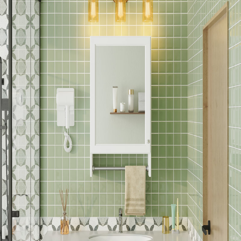Armoire de toilette 3 en 1, armoire à pharmacie murale de 20 pouces avec tablette réglable et porte à fermeture en douceur, miroir haute définition avec rangement pour meuble-lavabo de salle de bain