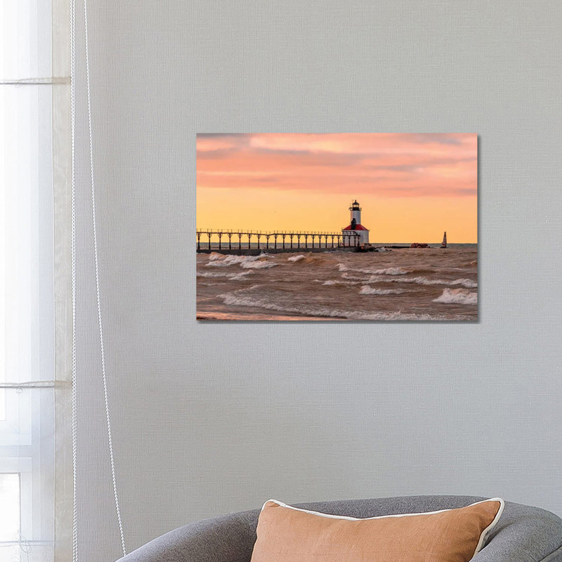 Phare de Michigan City V-NEJ218, H 18 po x l 26 po x P 1,5 po