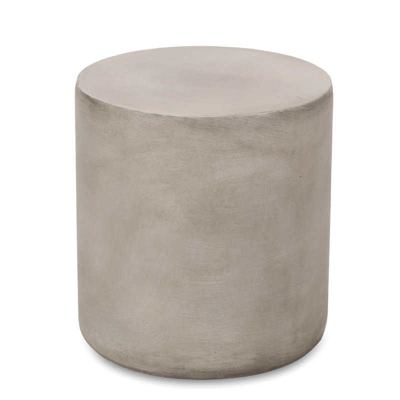 Table d'appoint d'extérieur en oxyde de magnésium gris - Design minimaliste fonctionnel et attrayant