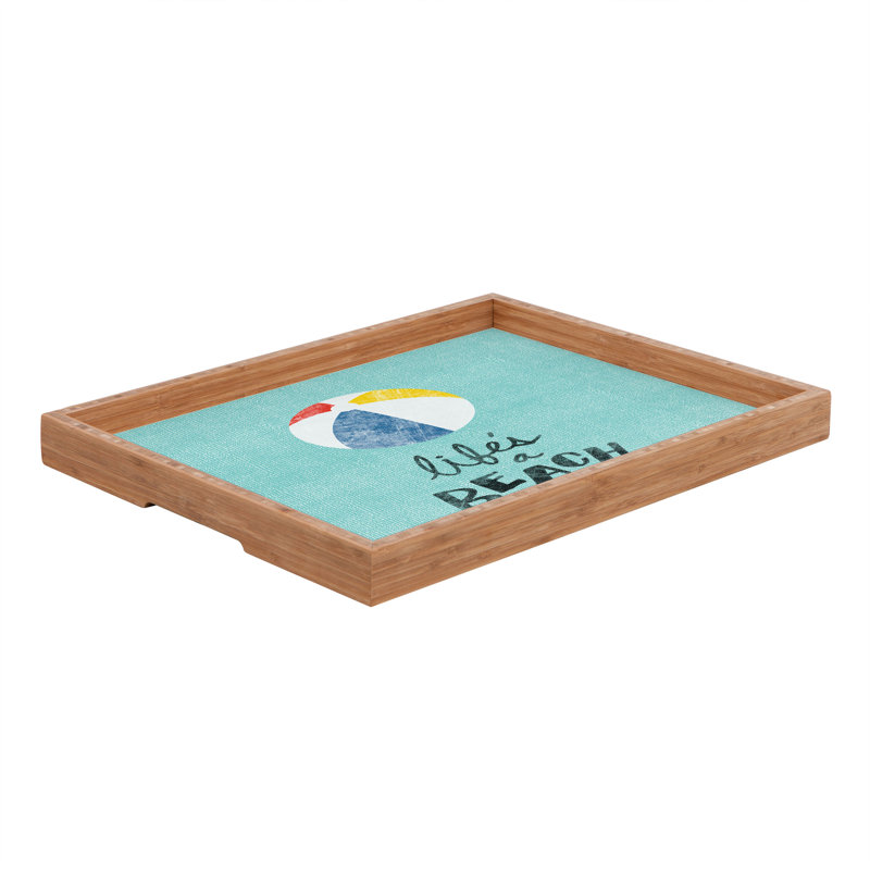 Nick Nelson Wood Tray, 1.75" H x 18" W x 14" D