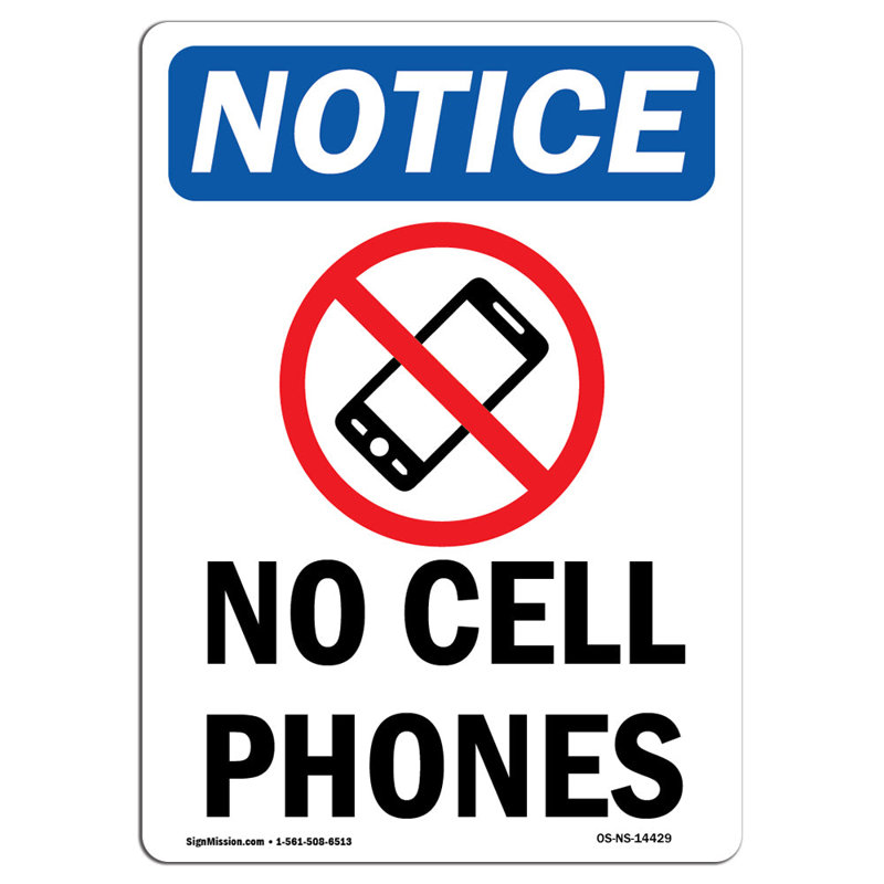 Aucun signe de téléphone portable avec symbole
