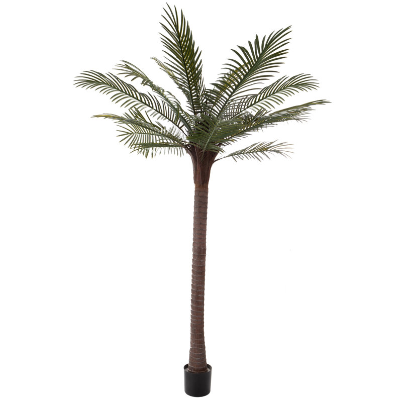 Robellini Palm Artificial Tree - 78-inch Potted Faux Plant for Office or Home Decor - Realistic Greenery for Indoor or Outdoor Use
