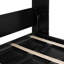 Grand lit escamotable pliant latéral de taille grand avec motif imprimé tendance, éclairage DEL sous le lit et prise USB intégrée - Design peu encombrant - noir-935519134