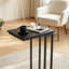 Ensemble de 2 tables de bout en C en forme de C, bureau pour ordinateur portable, salon, chambre à coucher et petits espaces