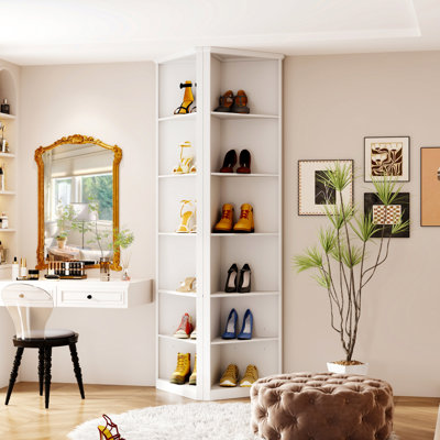 Two Piece Corner Shoe Rack