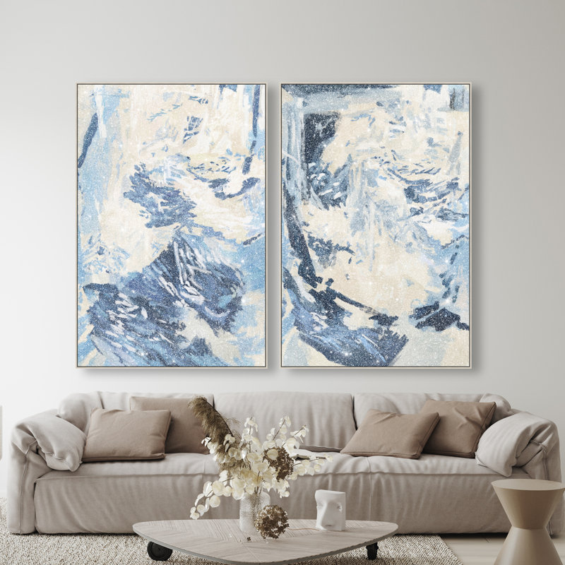 Coastal Feel Set Set by Oliver Gal, 37"H x 55"W, Silver Floater Frame