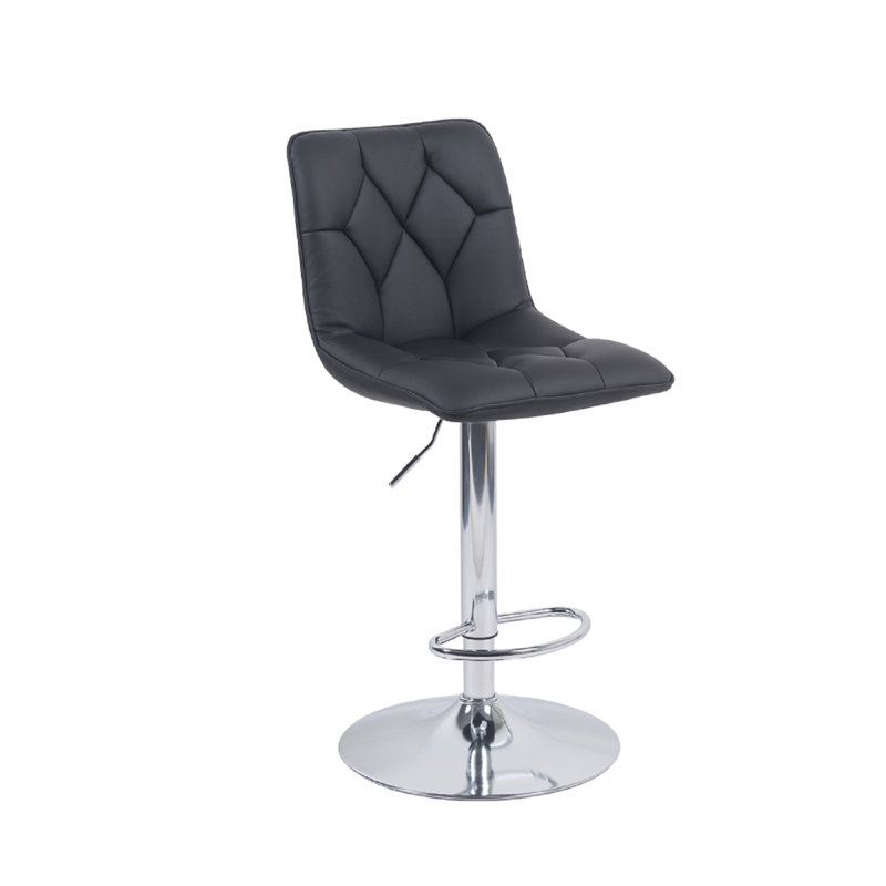 Arnet Pu Bar Stool 2pcs Black, Black