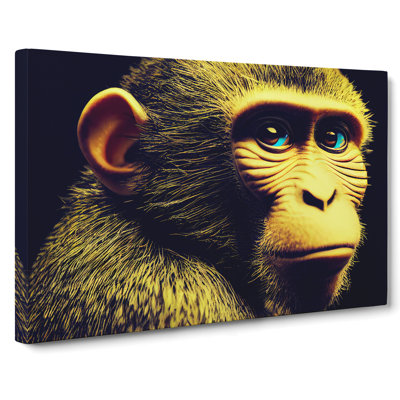 Monkey Portrait - Wrapped Canvas