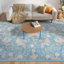 Tapis d'intérieur multicolore bleu 7 pi 6 po x 9 pi 10 po Nourison Botanical Washables-716337585-717033544