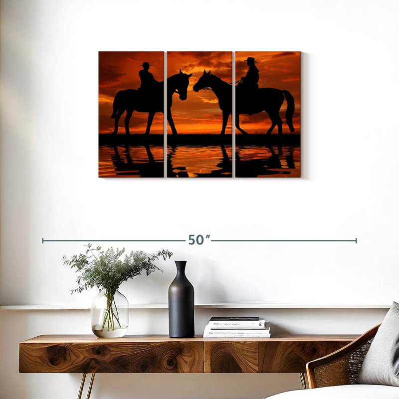 Lelar Cowboy Duo, 20" H x 33" W