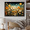 Cactus Manrica orange sarcelle, désert, oasis, tonneau sur toile