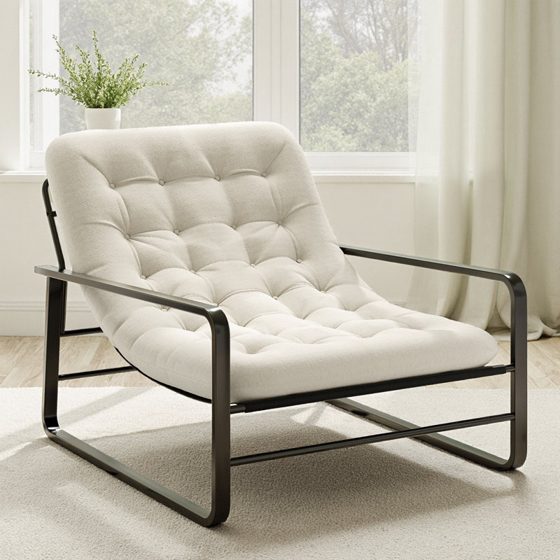 Chaise d'appoint, fauteuil en sherpa pour le salon, chaises d'appoint modernes Mid-Century, chaise de chambre Boucle Reading