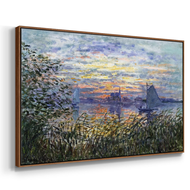 " Sunset On The Seine, 1874 ", Walnut, 27" H x 41" W x 2" D