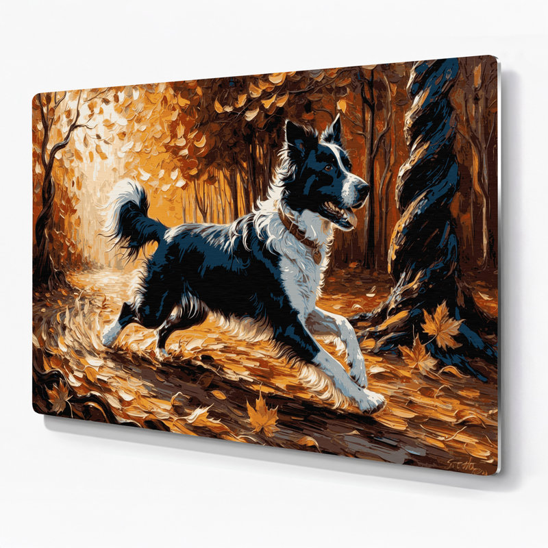 Chiens, art mural noir en métal Stabyhoun, H 20 po x l 30 po