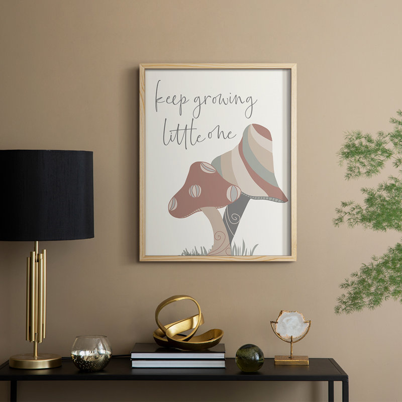 «Keep Growing», reproduction encadrée - bois massif, Naturel, H 11 po x l 9 po