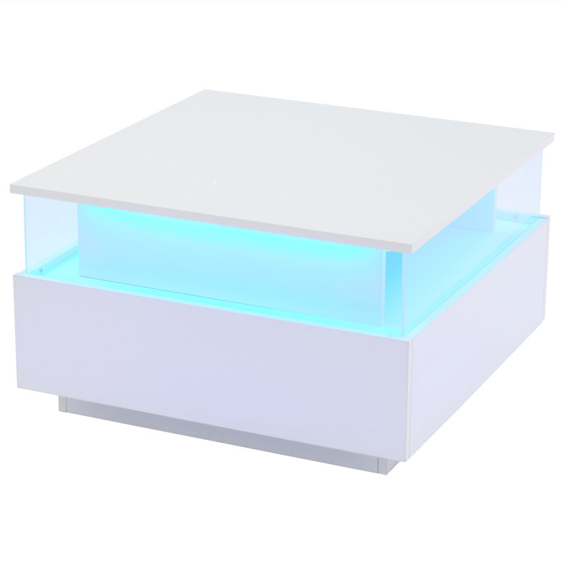 Deakyn Coffee Table with Storage, White