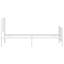 Metal Bed Frame with Headboard and Footboard White-1989779199