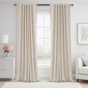 100% Blackout Curtains For Bedroom 52 Inches Wide Thermal Insulated Back Tab/Rod Pocket