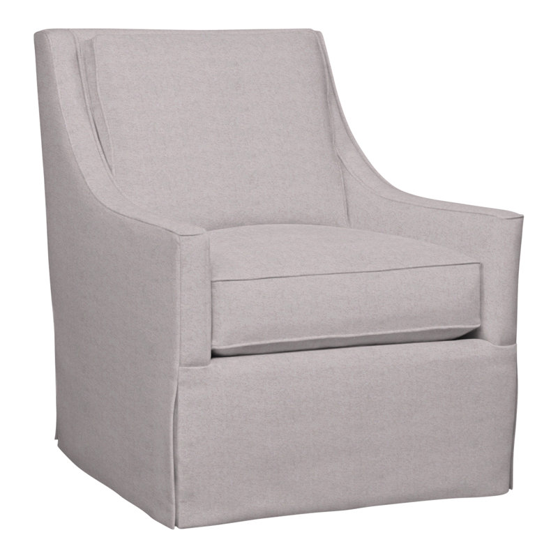 Fairmount Slipcovered Armchair, Nadia Linen, Chrome