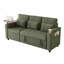 Canapé-lit inclinable convertible de 81 po avec fauteuil inclinable, tableau, ports USB et 3 coussins décoratifs-354236441
