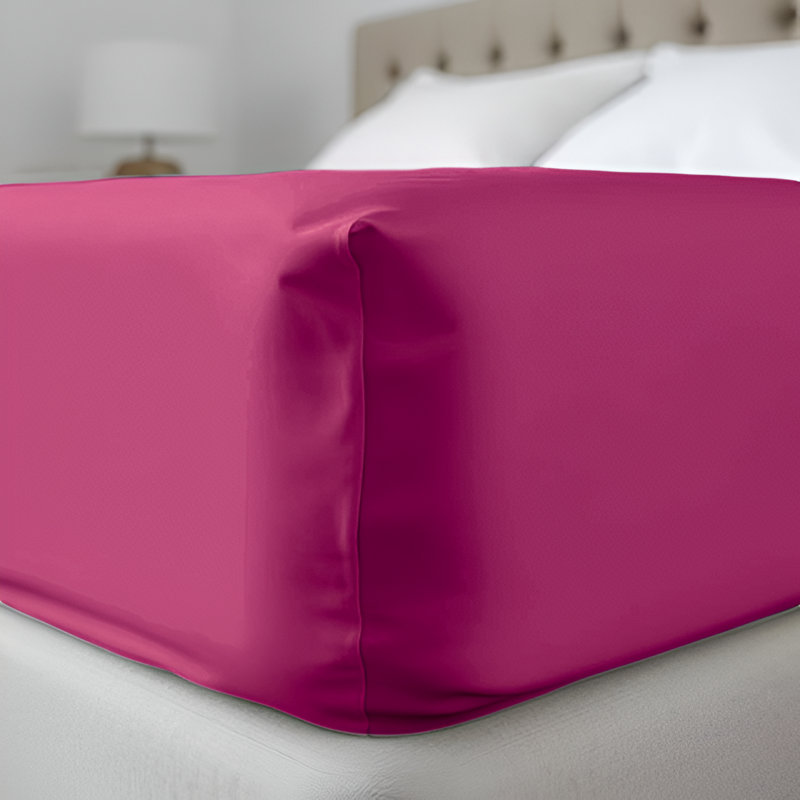 Super Soft Microfiber Deep Pocket Fitted Sheet, Single (3'), Hot Pink