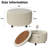 30Inch Round Storage Ottoman With Hidden Storage