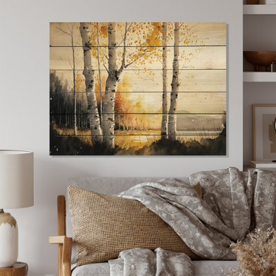 Zeynep - Art mural paysage bois - Bois de pin naturel