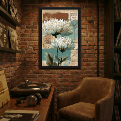 Plantes et fleurs, impression rétro de carte postale de Paris