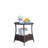 Round Glass Coffee Table Outdoor Patio Furniture 1 With Clear Tempered Glass