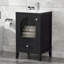 Meuble-lavabo de 20 pouces avec lavabo et porte en verre à fermeture douce, solution de rangement moderne pour toute maison-116332631