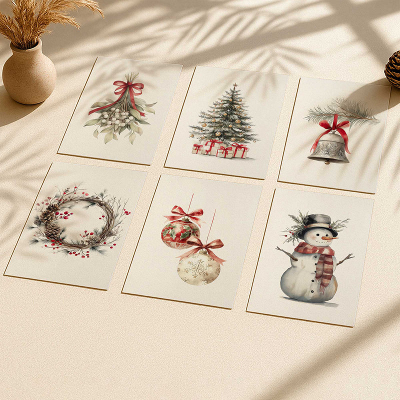 Ensemble de 6 estampes Yuletide Treasures