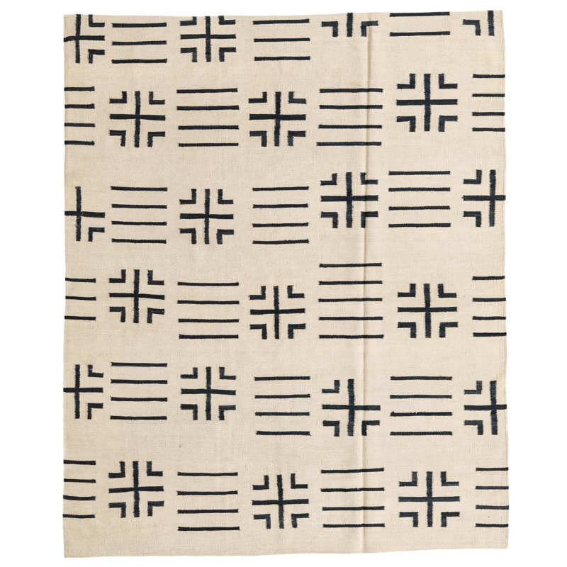 Tapis carré carré crème Ohlson