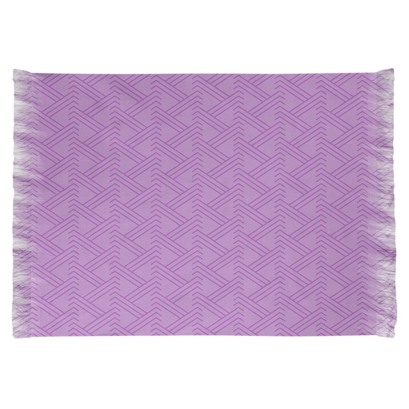 Tapis mauve à motif de zigzags, Oui
