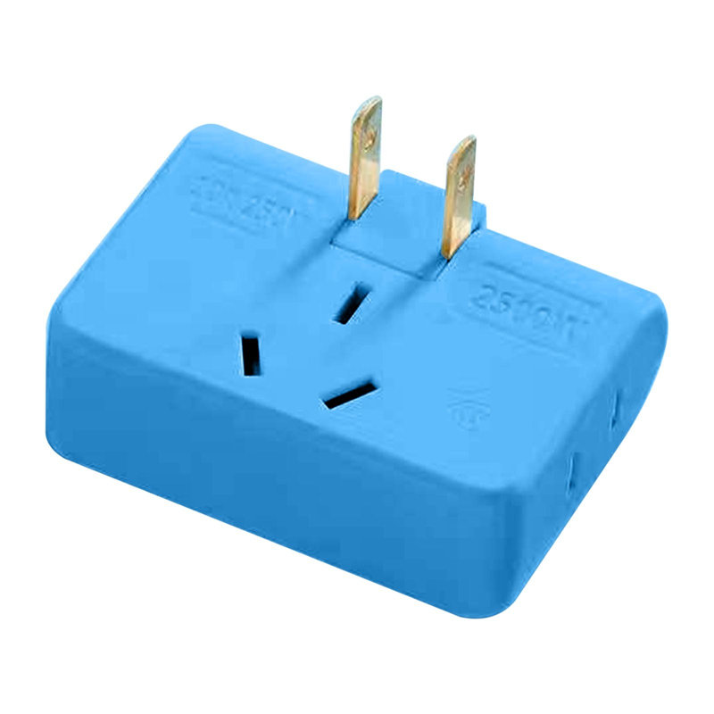 a socket One To Three Socket 180 Degree Rotatable One To Three Power Conversion Plug Socket Converter Wireless Socket, Blue