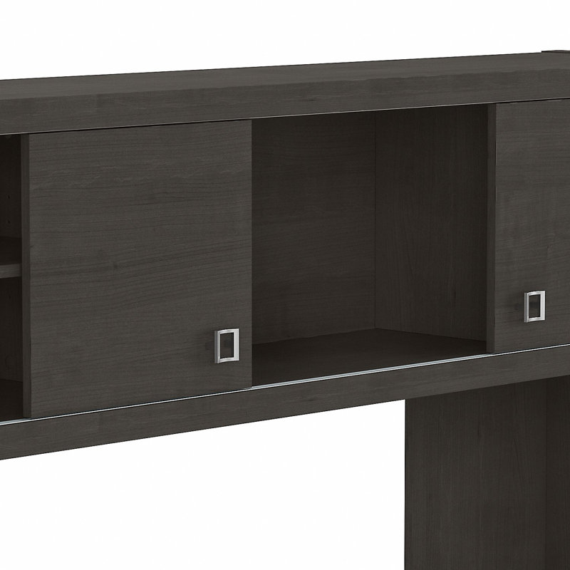 Echo Credenza Desk, Charcoal Maple