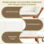 Méridienne de patio d'extérieur réglable en bois avec coussins pour petits espaces