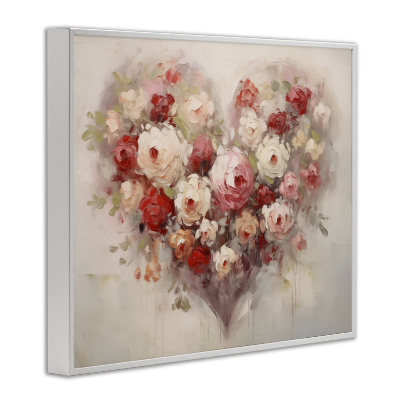 Saint-Valentin, cœur rose, estampe numérique, design par Arlington Prints, H 11 po x l 14 po